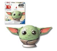 Ravensburger - Puzzle 3D Grogu con orecchie 77 pezzi, Puzzle 6+ anni | Puzzle 3D da 77 pezzi per bambini dai 6 anni, Grogu con orecchie, collezione Star Wars, gioco divertente, ideale come regalo.