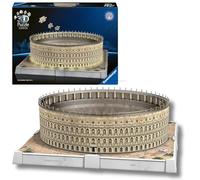 Ravensburger - Puzzle 3d Iconics Colosseo LED | Puzzle 3d Per Adulti E Bambini A Partire Dagli 8 Anni | Modellismo Da Costruire Adulti Di 216 Pezzi | Regalo Bambino 8 Anni E Più