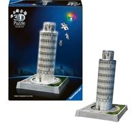 Ravensburger Puzzle 3d Iconics La Torre di Pisa LED Per Adulti E Bambini 216 Pez