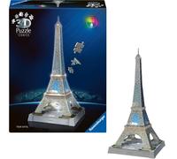 Ravensburger Puzzle 3d Iconics Torre Eiffel LED Puzzle 3d Bambini 8 Anni