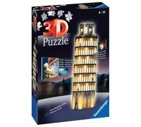 Ravensburger Puzzle 3D Illuminato Edizione Notturna Torre Pendente di Pisa