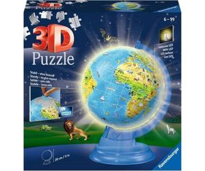 Ravensburger Puzzle 3D - Mappamondo per Bambini con Luce - 1 pz.