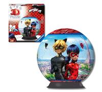 Ravensburger - Puzzle 3D Miraculous 72 pezzi, Puzzle per bambini 6+ anni | Puzzle 3D da 72 pezzi per bambini dai 6 anni, dedicato a Miraculous, della collezione Miraculous, ideale come idea regalo.