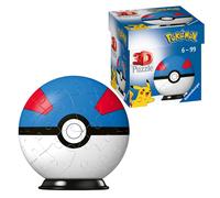 Ravensburger - Puzzle 3D, Pokémon Pokéball Blu e Rossa, per Adulti e Bambini 6+