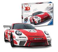 Ravensburger - Puzzle 3D Porsche 911 GT3 Cup Salzburg rosso e bianco, Modellini auto da costruire 154 pezzi