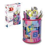Ravensburger - 3d puzzle portapenne barbie, 54 pezzi, include accessori, 6+ anni