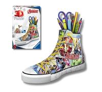 Ravensburger - 3d puzzle portapenne sneaker avengers, 108 pezzi, 8+ anni