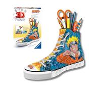 Ravensburger - 3d puzzle portapenne sneaker naruto, 108 pezzi, 8+ anni