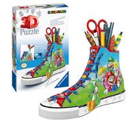 Ravensburger - Puzzle 3D, Portapenne Sneaker Super Mario Edition, per Adulti e B