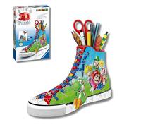 Ravensburger - Puzzle 3d Portapenne Sneaker Super Mario Edition | Puzzle 3d Bambini A Partire Dagli 8 Anni | Modellismo Da Costruire Bambini Di 112 Pezzi | Regalo Bambino 8 Anni E Più