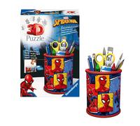 Ravensburger - Puzzle 3D Portapenne Spiderman 57 Pezzi, Regalo Bambino 6 Anni, G