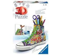 Ravensburger- Puzzle 3D Sneaker Graffiti Style, Colore Verde Teal/Turchese, RAP125975