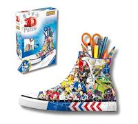 Ravensburger - Puzzle 3D Sonic The Hedgehog, Portapenne Sneaker 112pz, 8+anni