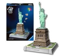 Ravensburger - Puzzle 3d Iconics Statua Della Libertà LED | Puzzle 3d Per Adulti E Bambini A Partire Dagli 8 Anni | Modellismo Da Costruire Adulti Di 108 Pezzi | Regalo Bambino 8 Anni E Più