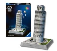 Ravensburger - Puzzle 3d Iconics La Torre Pendente LED | Puzzle 3d Per Adulti E Bambini A Partire Dagli 8 Anni | Modellismo Da Costruire Adulti Di 216 Pezzi | Regalo Bambino 8 Anni E Più