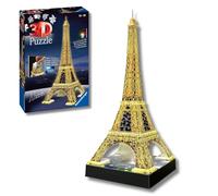 Ravensburger - Puzzle 3D Tour Eiffel Notturna LED, 226 Pezzi | Puzzle 3D LED Tour Eiffel da 226 pezzi, replica notturna di Parigi da costruire, decorazione per casa e idea regalo.