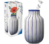 Ravensburger - Puzzle 3D Vase Design: Stripes Blue, Puzzle 3d Adulti, Modellismo