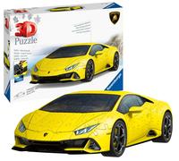 Ravensburger - 3d puzzle lamborghini huracán evo gialla, 108 pezzi, 8+ anni