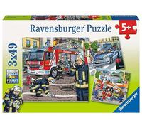 Ravensburger Puzzle Soccorritori - 3 x 49 pezzi - 18x18 cm - da 5 anni - 1 pz