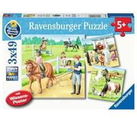 Puzzle Ravensburger Al Raggi dei Cavalli 3x49 pezzi