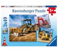 Ravensburger Puzzle 3x49 – 3 puzzle quadrati 49 pezzi 18x18 cm – 5+ – Costruzioni e macchinari