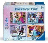 Ravensburger - Puzzle 4 in a Box: Disney Frozen, Puzzle Bambini 3 Anni, 19x 14 Cm, Regalo Bambina 3 Anni E Bambino