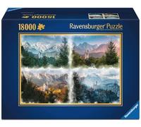Ravensburger - Puzzle 4 Stagioni del Castello delle Fiabe, 18000 Pezzi, Idea regalo, per Lei o Lui, Puzzle Adulti