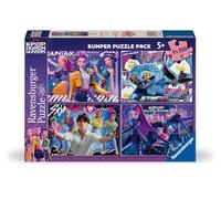 Ravensburger - puzzle k-pop demon hunters, 4 puzzle da 100 pezzi per bambini, 5 anni+