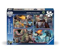 Ravensburger - Puzzle 4 x 100 Pezzi: Star Wars Mandalorian & Grogu, Puzzle Bambini 5 Anni, 26 X 36 Cm, Regalo Bambina 5 Anni E Bambino