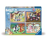 Ravensburger - Puzzle 4 x 42 Pezzi: Bluey, Puzzle Bambini 4 Anni, 36 x 26 cm, Regalo Bambina 4 Anni E Bambino