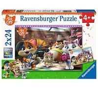 Ravensburger - Puzzle 44 Gatti, Collezione 2x24, 2 Puzzle da 24 Pezzi, Età Raccomandata 4+ Anni