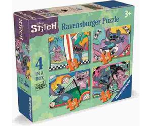 Ravensburger - Puzzle 4v1 Disney: Stitch: Attività divertenti - 1-39 Pezzi