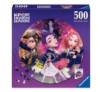 Ravensburger - KPop Demon Hunters | Puzzle 500 Pezzi Circolare | Dimensioni 52x52cm | Rompicapo Adulti | Regalo Adolescente Femmina | Include Poster Decorativo K-Pop