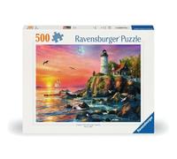 Ravensburger - Puzzle 500 Pezzi Faro Al Tramonto | Puzzle Per Adulti E Tutta La Famiglie | Dimensione Di 49x36 Cm | Regalo Adulti | Regali Natale
