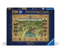 PUZZLE MAPPA DI HOGWARTS, 1500 PEZZI, PUZZLE ADULTI - RAVENSBURGER