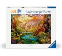 Ravensburger - Puzzle 500 Pezzi La Terra Dei Dinosauri, Adulti 49x36cm | Puzzle 500 pezzi, 49x36 cm, per adulti dai 14 anni, collezione 500 pezzi e ideale come idea regalo originale.