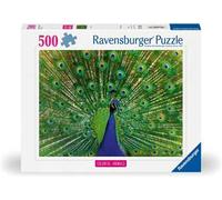 Ravensburger - Puzzle 500 Pezzi: Pavone, Puzzle Adulti e Bambini +14 anni, Puzzle con Foto, Regalo Per Lui e Per Lei, 49x36cm