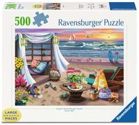 Ravensburger - Puzzle 500 Pezzi Serata In Spiaggia, Puzzle Adulti 70x50cm | Puzzle 500 pezzi, formato large 70x50 cm, per adulti 14+, facili da maneggiare e idea regalo.