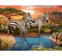Ravensburger Puzzle 12000365 Zebras am Wasserloch - 500 Teile Puzzle für Erwachs