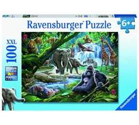 Ravensburger - Puzzle Animali della giungla, 100 Pezzi XXL, Età Raccomandata 6+ Anni