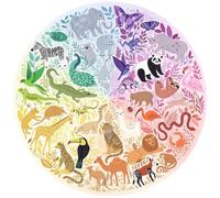 Ravensburger Circle of Colors: Animals 500 Piece Round Jigsaw Puzzle for Adults
