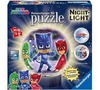 Ravensburger Puzzle Ball 3D Pj Masks 72 Pz Lampada Notturna 11771