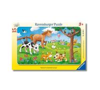 Ravensburger Puzzle con Cornice - Simpatici Amici Animali, 15 Pezzi - 1 pz.