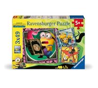 Ravensburger - Puzzle Bambini 5 Anni 3x49 Pezzi, Minions 3 - Puzzle 5 Anni, Collezione Minions 3, Include 3 Puzzle 49 Pezzi, Giochi Educativi, Idee Regalo