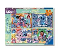 Ravensburger - puzzle stitch, collezione bumper pack 4x100, 4 puzzle da 100 pezzi, età raccomandata 5+ anni