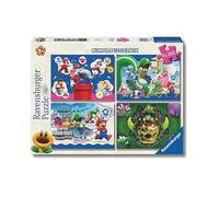 Ravensburger - Puzzle Bambini 5 Anni 4x100 Pezzi, Super Mario Wonder - Puzzle 5