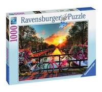 Ravensburger - Puzzle Biciclette ad Amsterdam, 1000 Pezzi, Puzzle Adulti