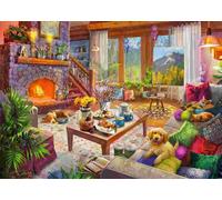 Ravensburger Puzzle 2D 1000 elementów: Przytulny pokój, Nowy Design Neues Design