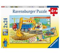 Ravensburger - Puzzle Cantiere e Fattoria, Idea Regalo per Bambini 4+ Anni, Gioco Educativo e Stimolante, 2 Puzzle da 24 Pezzi, 26x18 cm, Esclusiva Amazon