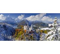 Ravensburger - Puzzle Castello di Neuschwanstein, Collezione Panorama, 2000 Pezzi, Puzzle per Adulti e Ragazzi, Idea Regalo per Lei o Lui, 132x61 cm